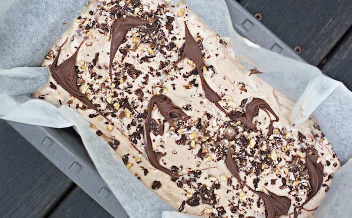 Nutella-Swirl Ferrero-Crunch (no churn) 4 Ingredient ice cream Nutella-Swirl Ferrero-Crunch (no churn) 4 Ingredient ice cream