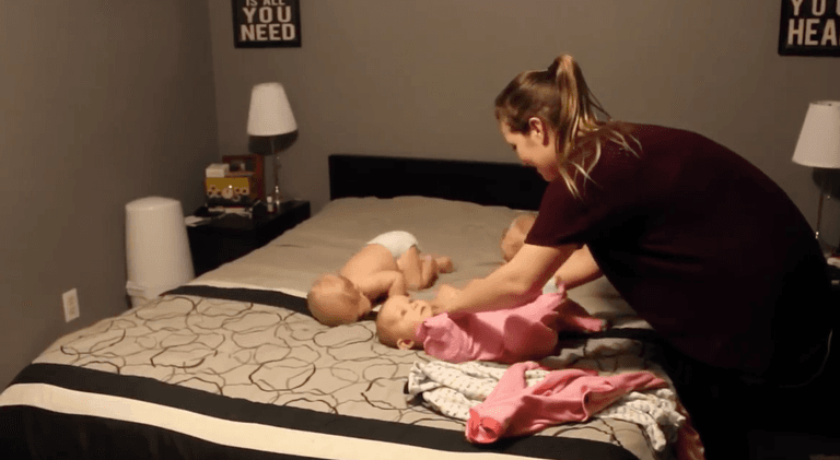 Watch: Mum Dresses Triplets AND Toddler Like A Total Pro Watch: Mum Dresses Triplets AND Toddler Like A Total Pro