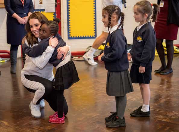 Duchess Kate was a huge hit with schoolchildren yesterday Duchess Kate was a huge hit with schoolchildren yesterday