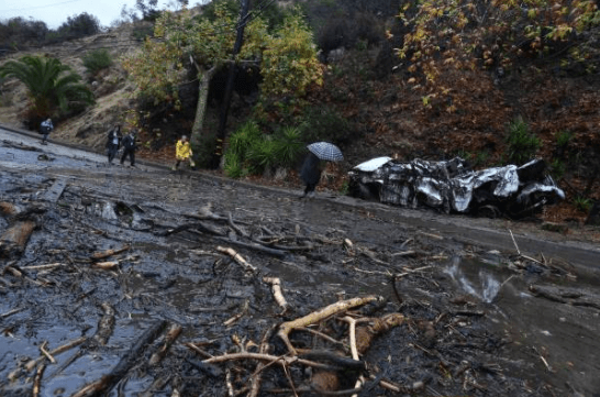 Family of five rescued from home following California mudslides Family of five rescued from home following California mudslides