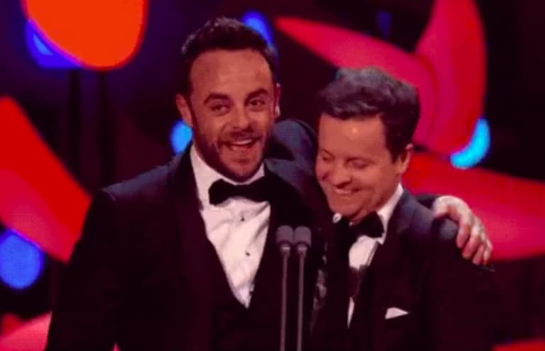 Ant is in tears as he gives a moving acceptance speech at the TV Awards Ant is in tears as he gives a moving acceptance speech at the TV Awards