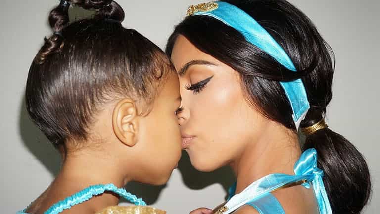 Kim Kardashian was transformed into Princess Jasmine to try and fool North Kim Kardashian was transformed into Princess Jasmine to try and fool North
