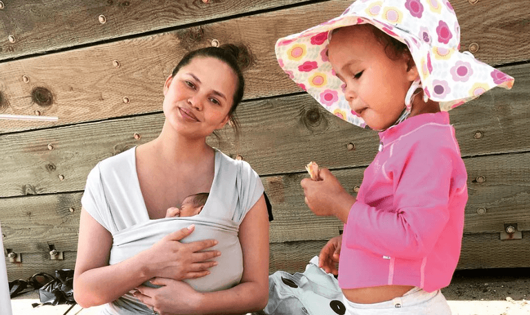 Chrissy Teigen’s latest family photo sums up life with a newborn and a toddler Chrissy Teigen’s latest family photo sums up life with a newborn and a toddler