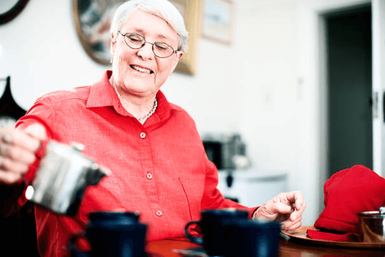 Mother-in-law insists on drinking tea while holding her 5-month-old grandchild Mother-in-law insists on drinking tea while holding her 5-month-old grandchild