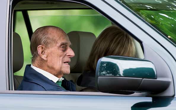 Prince Philip breathalysed by police after crashing his Land Rover yesterday Prince Philip breathalysed by police after crashing his Land Rover yesterday