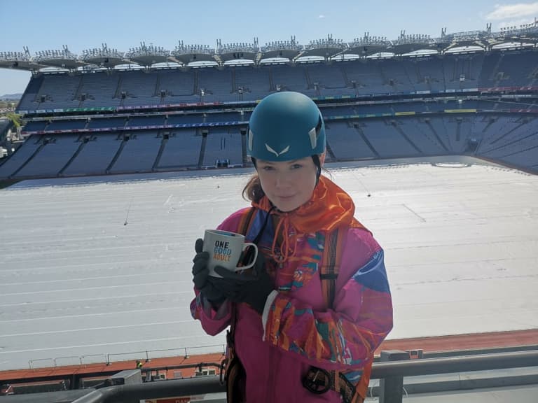 I abseiled off the Hogan Stand to raise funds and awareness for mental health I abseiled off the Hogan Stand to raise funds and awareness for mental health