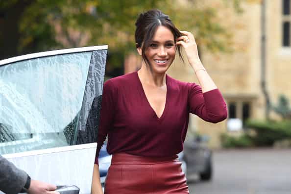 Meghan Markle just wore the red leather skirt of our actual dreams Meghan Markle just wore the red leather skirt of our actual dreams