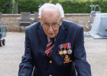 99-year-old army veteran raises over £6 million for NHS by walking 100 laps in back garden 99-year-old army veteran raises over £6 million for NHS by walking 100 laps in back garden