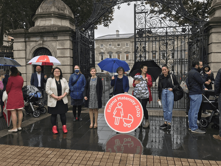 Mothers outside the Dáil once again to demand maternity leave extension Mothers outside the Dáil once again to demand maternity leave extension