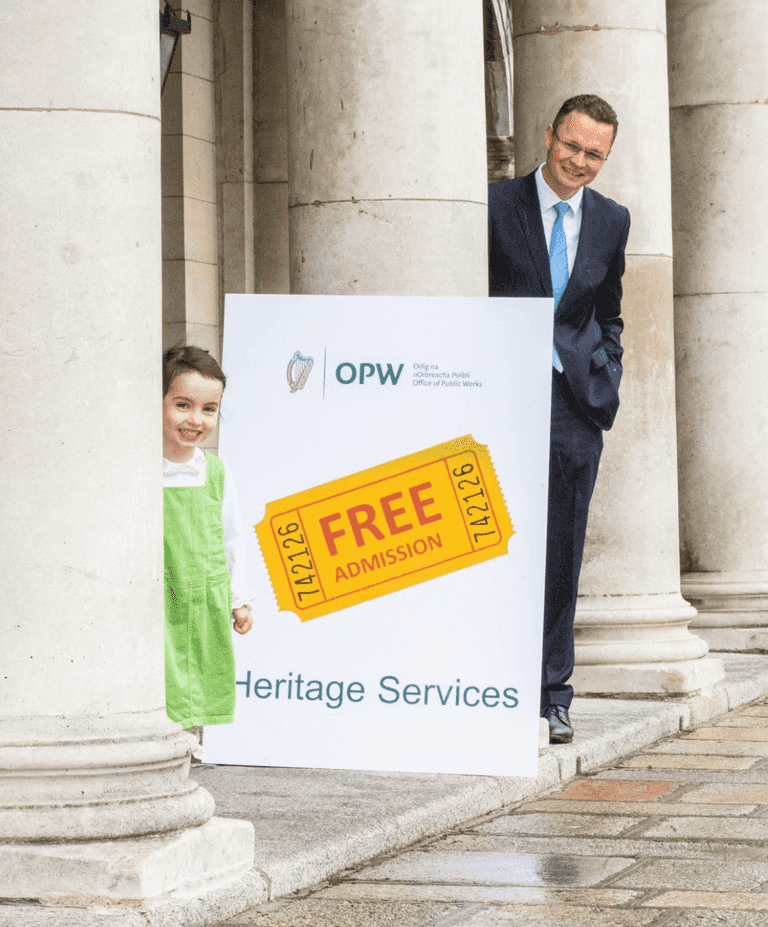Minister O’Donovan announces free admission to visitor Heritage sites Minister O’Donovan announces free admission to visitor Heritage sites