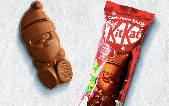 KitKat has brought out a crunchy chocolate Santa bar for Christmas KitKat has brought out a crunchy chocolate Santa bar for Christmas