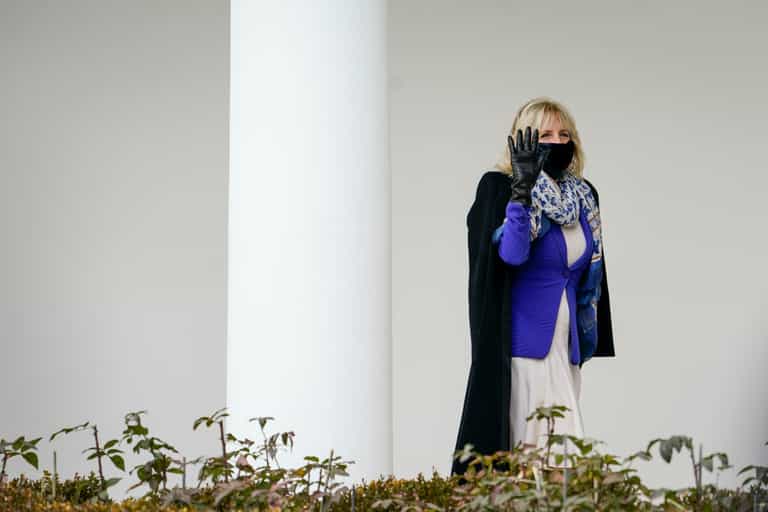 Dr Jill Biden goes back to teaching via Zoom from the White House Dr Jill Biden goes back to teaching via Zoom from the White House