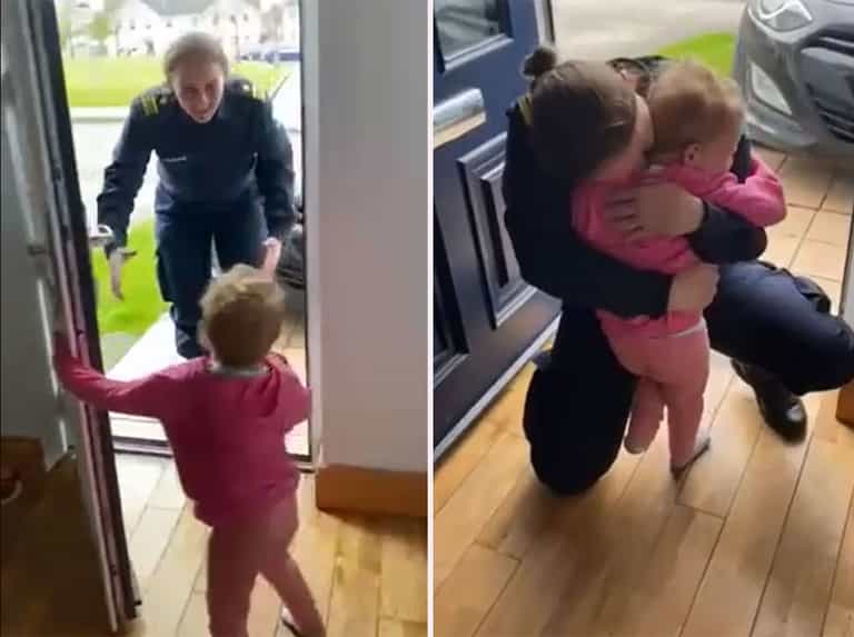 No, you’re crying! An Irish mother reunited with her child as she returns from Navy ship No, you’re crying! An Irish mother reunited with her child as she returns from Navy ship