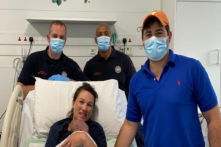 It’s a boy! Dublin firemen help mum deliver her newborn son It’s a boy! Dublin firemen help mum deliver her newborn son