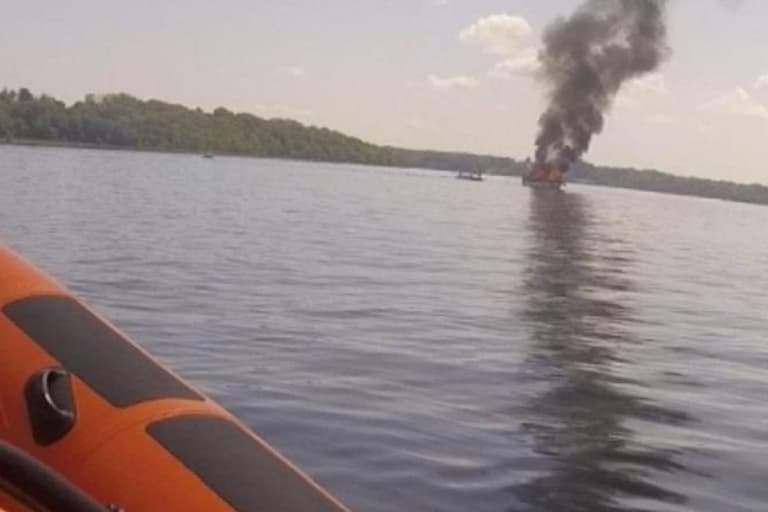 Family of five rescued from burning boat on Lough Derg Family of five rescued from burning boat on Lough Derg
