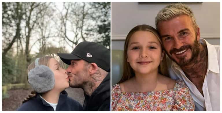 David Beckham is criticised for kissing daughter Harper on the lips – again David Beckham is criticised for kissing daughter Harper on the lips – again