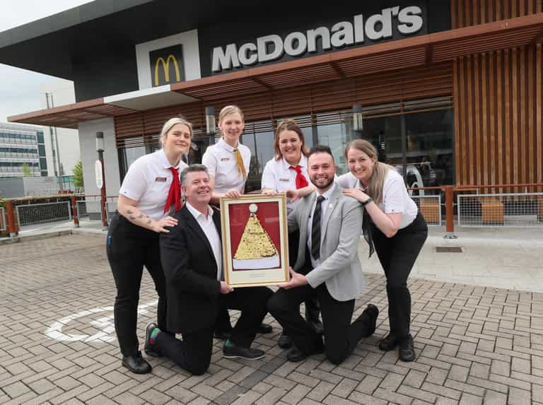 McDonald’s Carrickmines awarded Ronald McDonald House Golden Santa Hat McDonald’s Carrickmines awarded Ronald McDonald House Golden Santa Hat
