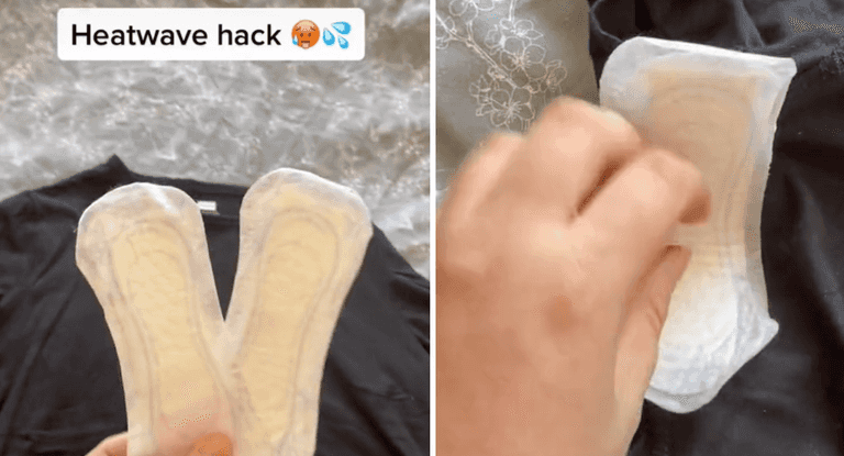 TikTok star shows how to avoid sweat stains by using pantyliners TikTok star shows how to avoid sweat stains by using pantyliners