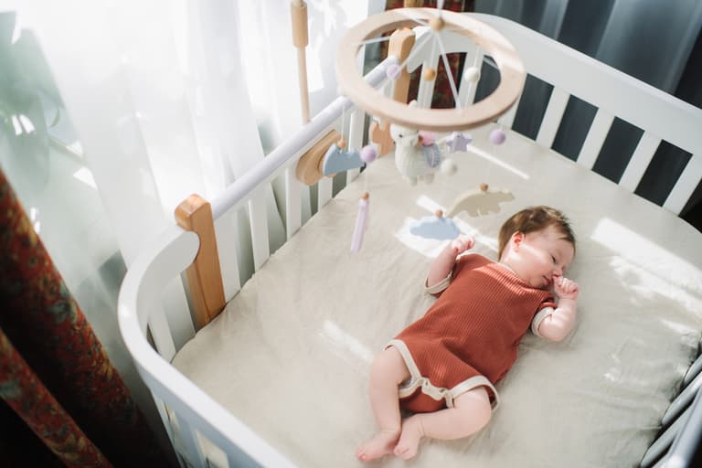 Mum warns parents against hanging mobiles above baby’s cot Mum warns parents against hanging mobiles above baby’s cot