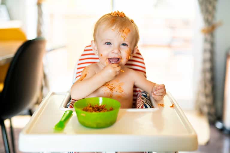 Mum reveals clever hack that stops children from spilling food on the floor Mum reveals clever hack that stops children from spilling food on the floor