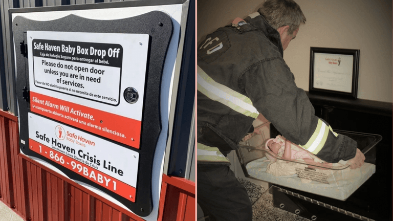 Firefighter adopts newborn after discovering her in a baby box Firefighter adopts newborn after discovering her in a baby box