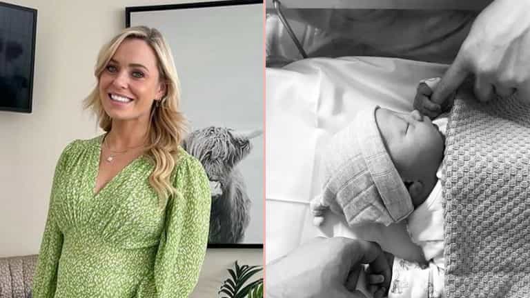 ‘He couldn’t wait’: Anna Geary gives birth to her first child ‘He couldn’t wait’: Anna Geary gives birth to her first child