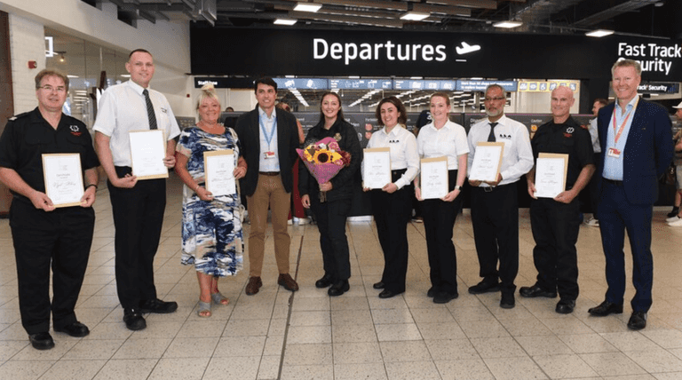 Luton Airport had an unexpected arrival as staff helped deliver baby Luton Airport had an unexpected arrival as staff helped deliver baby