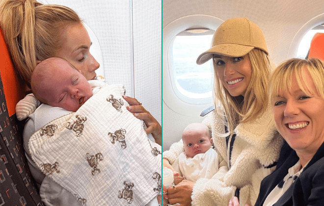 Laura Anderson called out for bringing her baby on plane – but is she wrong? Laura Anderson called out for bringing her baby on plane – but is she wrong?