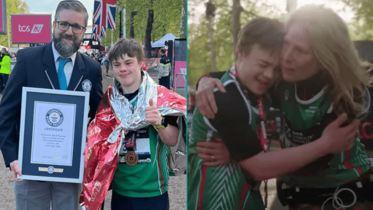Teenager with Down’s Syndrome breaks marathon record Teenager with Down’s Syndrome breaks marathon record