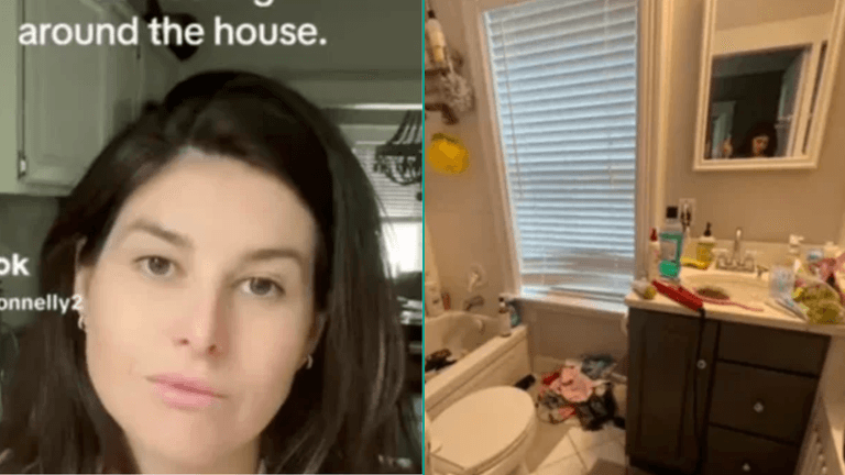 Woman stops doing housework when husband says she does nothing Woman stops doing housework when husband says she does nothing