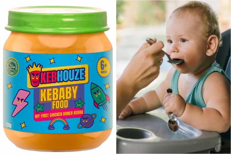 Kebab house launches world’s first kebab baby food Kebab house launches world’s first kebab baby food