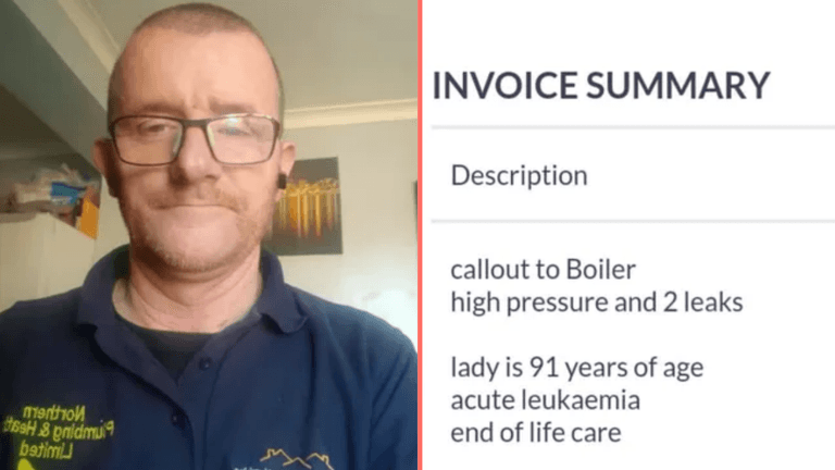 Plumber’s invoice goes viral after he fixes boiler of terminally-ill 91-year-old Plumber’s invoice goes viral after he fixes boiler of terminally-ill 91-year-old