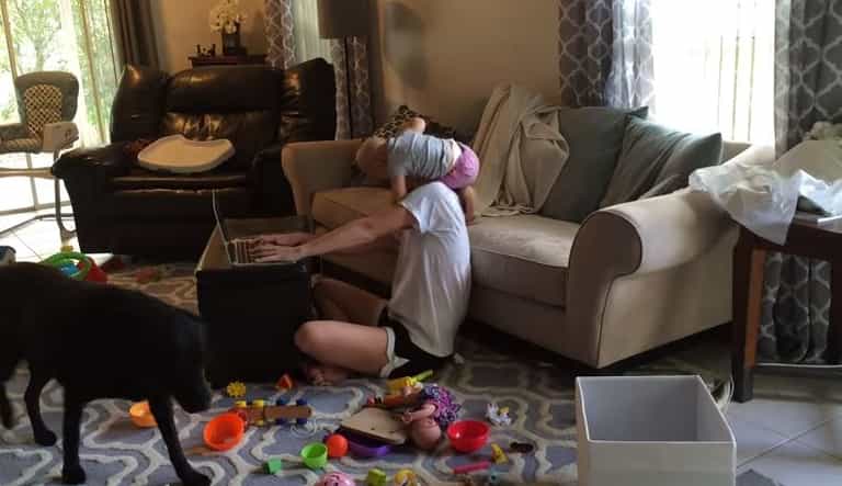 WATCH: This is what happens when you try to work from home with a toddler WATCH: This is what happens when you try to work from home with a toddler