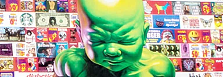 This angry baby is causing a stir in the Big Apple This angry baby is causing a stir in the Big Apple