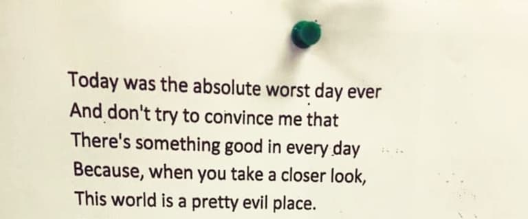 This clever poem hides a powerful message about positivity This clever poem hides a powerful message about positivity