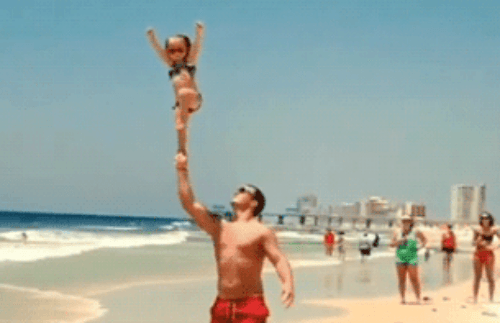 WATCH: Man juggles child and frankly we’re TERRIFIED WATCH: Man juggles child and frankly we’re TERRIFIED