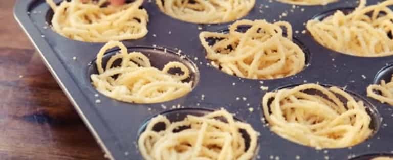 Use a muffin tin to give spaghetti night a fun twist Use a muffin tin to give spaghetti night a fun twist