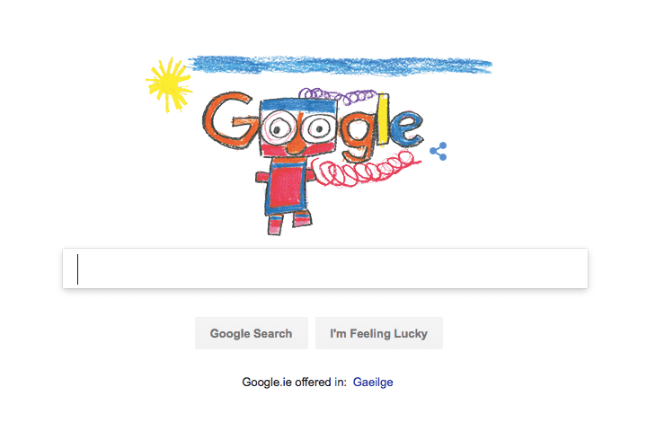 Today’s Google Doodle was created by a six-year-old Dublin girl Today’s Google Doodle was created by a six-year-old Dublin girl
