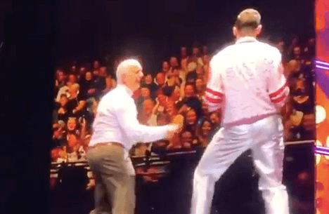 Hugh Jackman had a dance-off with this Irish dad on stage last night Hugh Jackman had a dance-off with this Irish dad on stage last night