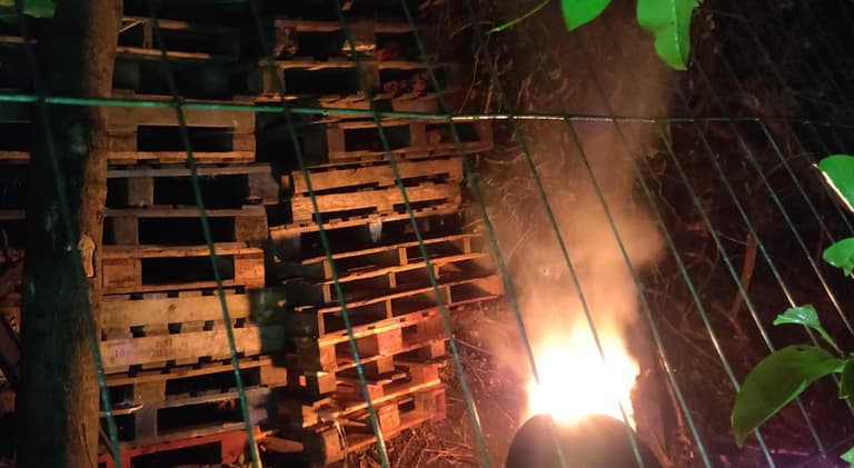 Warning to public after bonfire stockpile is set on fire in Dublin Warning to public after bonfire stockpile is set on fire in Dublin