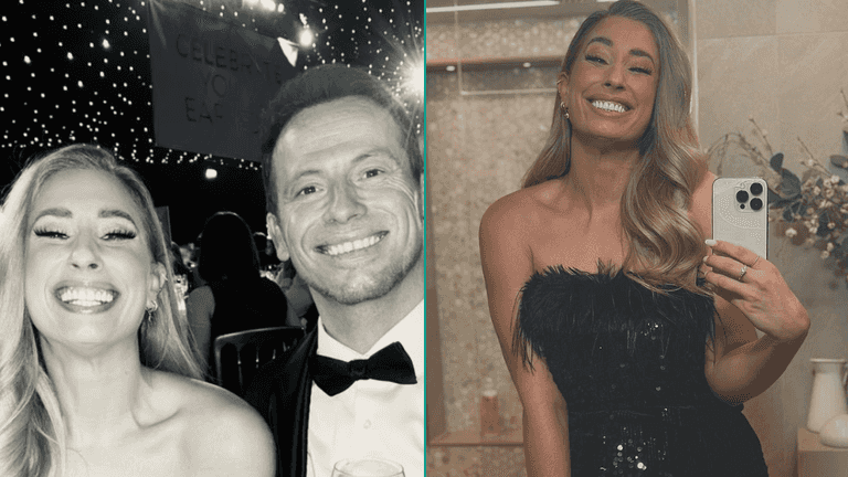 Stacey Solomon attends awards in beautiful €69 Christmas dress Stacey Solomon attends awards in beautiful €69 Christmas dress